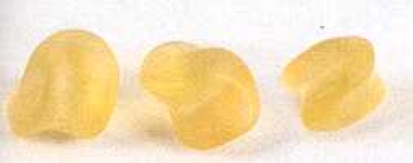 Glas Nugget matt gelb